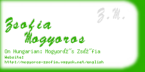 zsofia mogyoros business card